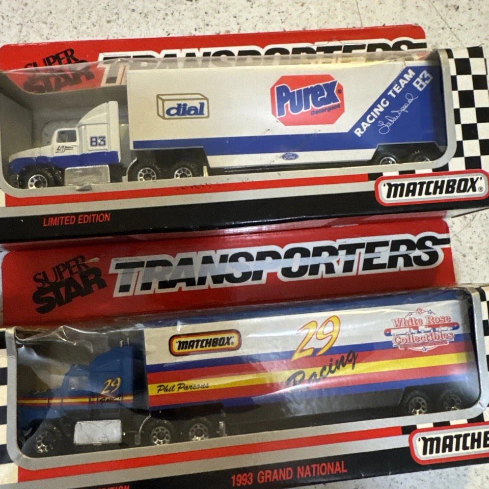 Lot Of 4 Matchbox Super Star Transporters Wood Brothers Purex 29 Racing Denture - Image 3 of 4