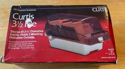 New Curtis DB-2 3.5 Diskette Storage File Holds 40 Diskette Brand New Old Stock