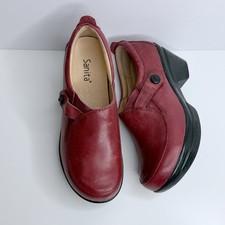 Sanita Professional Women's Cherry Leather Mules Shoes Clogs Size 38 7 