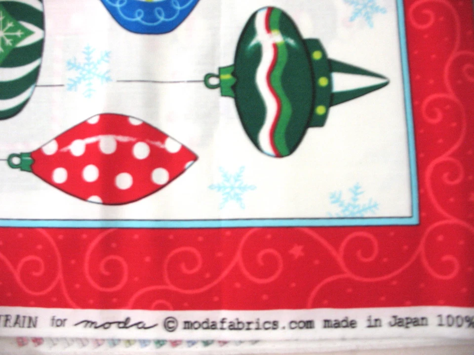 Moda HO HO HO Christmas Fabric Panel 23x45" Deb Strain #19700 Picture Patch Squ - Image 3 of 4