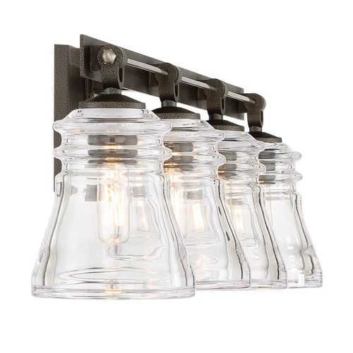 Minka Lavery 2734 Graham Avenue 4 Light 31"W Bathroom Vanity - Smoked Iron / - Picture 2 of 3