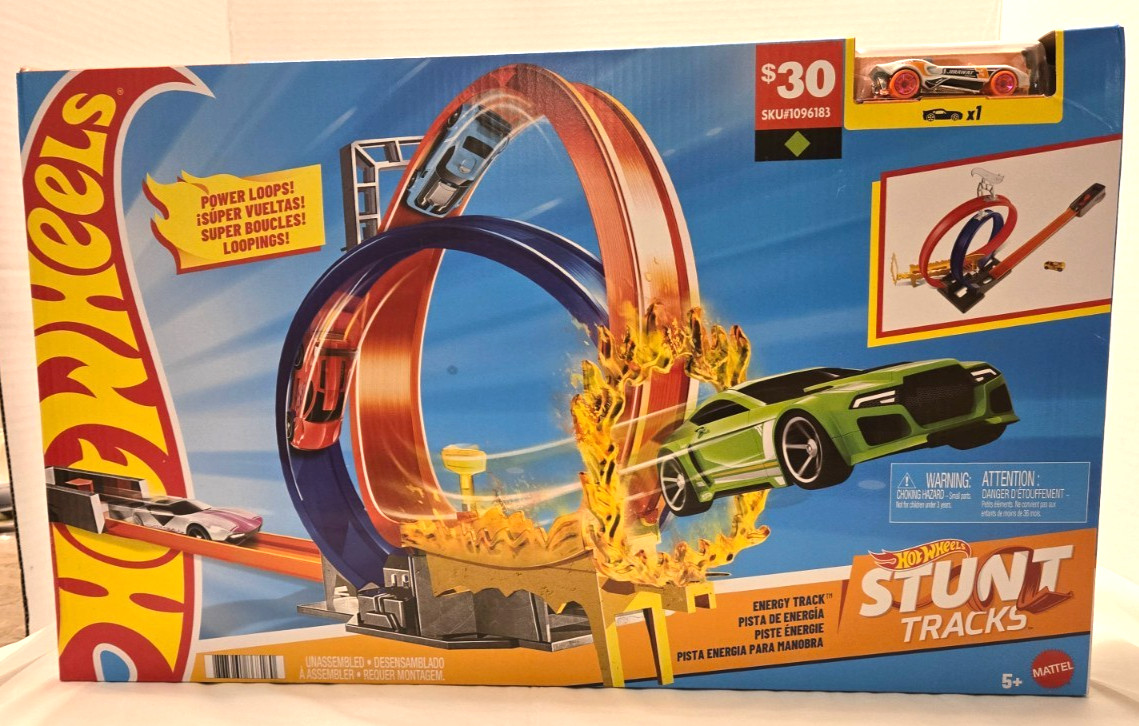 Double Power Loops Energy Stunt Tracks Set 1:64 Car Free Pri
