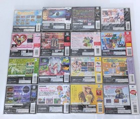 Assorted Sega Saturn Japanese Anime Style Video Game Discs Lot of 16
