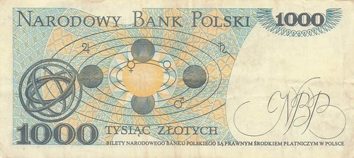 Poland 1,000 Zlotych 1.6.1982 P 146c Series H F Circulated Banknote Qash 2