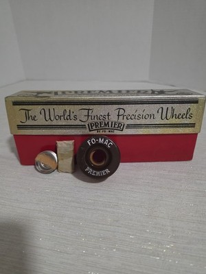Fo-Mac Premier Roller Skate Wheels, With Original Vintage Box Set 8
