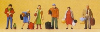 Preiser 79017 N Passengers w/Luggage Waiting (6)