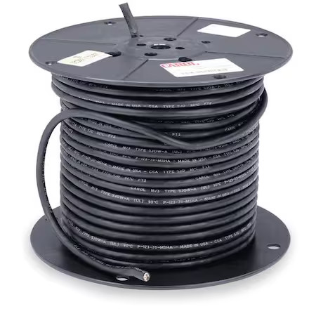 Carol 01360.35.01 Portable Cord, Sjoow, 14 Awg, 3 C, Black, Epdm Rubber,