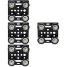  Set of 4 Pulley Block Single Swivel Panel for Aluminum Extrusion