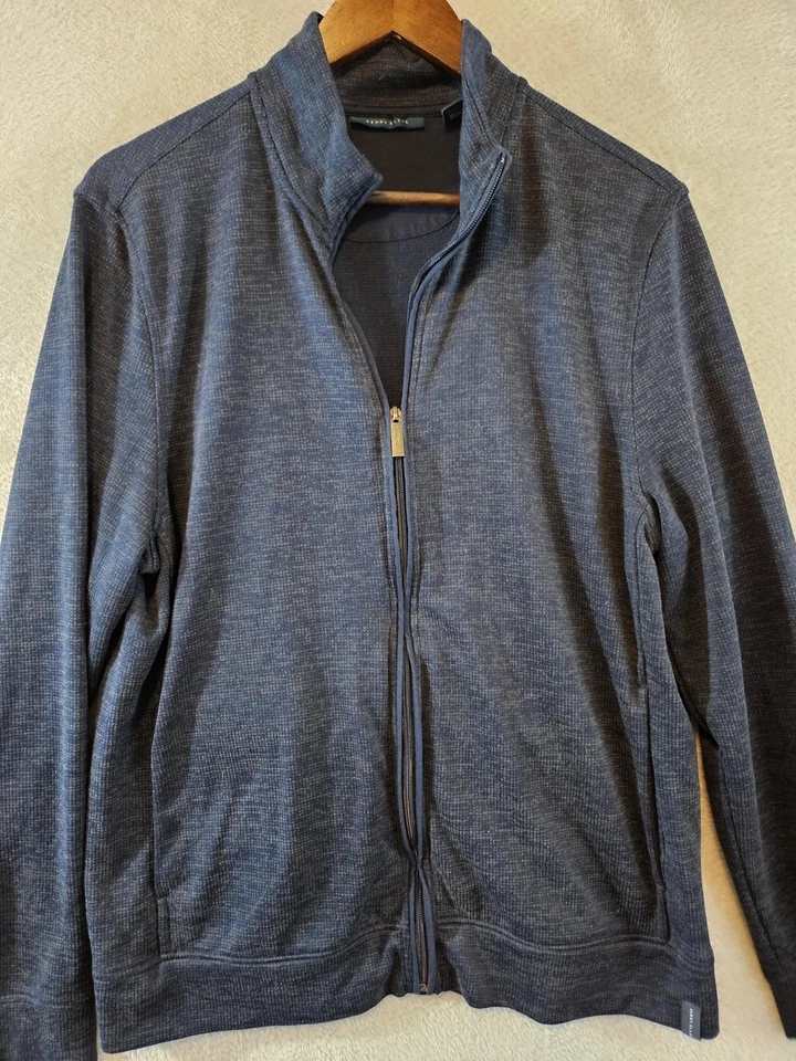 Perry Ellis Jacket Mens Large Full Zip Performance Track Layer Polyester Blend - Image 2 of 4