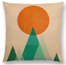 New Cushion Cover 18"*Geometric Abstract Pattern Colorful Retro Pillow Case