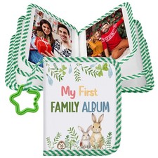 My First Family Album Holds 17 4x6 Pictures Soft Cloth Book Memory Fresh