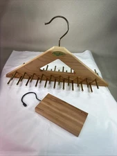 WOODLORE CEDAR and BRASS TIE & BELT HANGER 40 Pegs Organizer D365.214 & Cedar