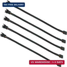 5PCS 4-Pin PWM Fan Splitter Cable Sleeved Braided Adapter Computer PC Fan Extens
