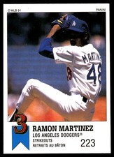 Ramon Martinez 1991 Panini Canadian Top 15 #75 Dodgers MLB READ FREE SHIPPING
