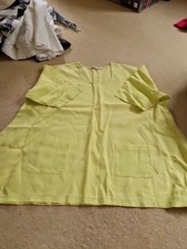 Eva Tralala Yellow Linen Smock Tunic Top