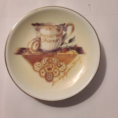 Vintage Sandy Lynam Clough Treasured Friend Trinket Dish