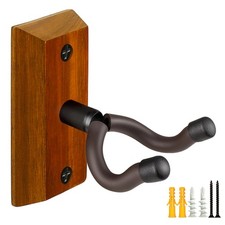 Guitar Wall Mount, Acacia Wood Guitar Hanger, U-Shaped Guitar Wall Hanger Mou...