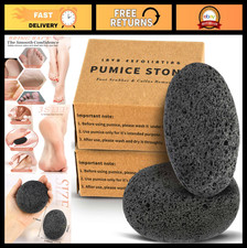 Natural Pumice Stone for Feet - Lava Exfoliator Scrubber, Dead Skin Remover, 2 P