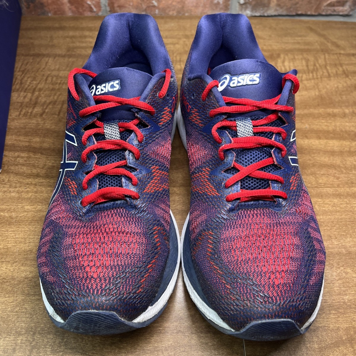 Asics Mens Gel-Nimbus 20 Running Shoes Blue/Red Sneakers