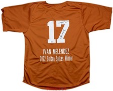 Ivan Melendez Signed Texas Longhorns 2022 Golden Spikes Jersey Hispanic Titanic