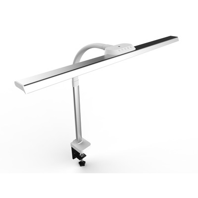 Verstellbare LED Arbeitsleuchte XL - 80cm Schirm, 5 Farbtemperatur, Dimmer & Klemme!