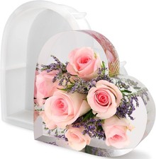 Large Silicone Molds for Resin, Heart Resin Mold, Epoxy Resin Molds for Flowe...