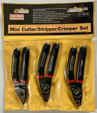 Craftsman Professional 3pc Mini Wire Cutter Stripper Crimper Set 73579 USA
