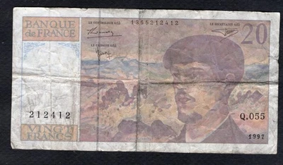20 Francs Debussy 1997 Etat TB - Photo 1/2