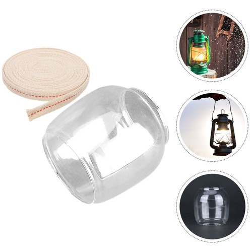 Glass Lampshade Oil Lantern Wick Clear Lampshades Retro Old-fashioned Kerosene - Picture 12 of 12