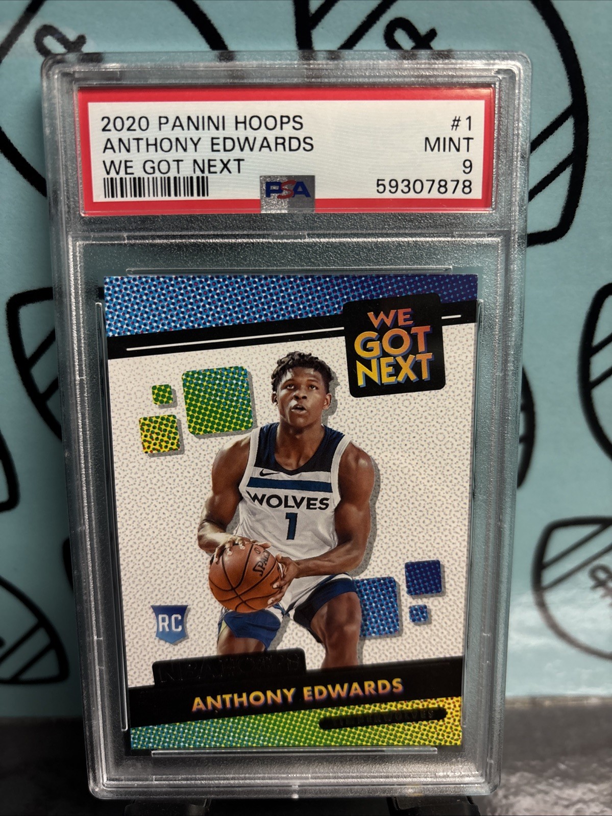 2020-21 Panini NBA HOOPS We Got Next Anthony Edwards #1 (RC) PSA 9