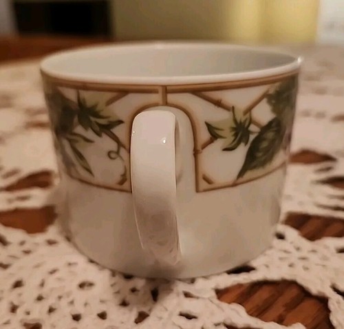 MIKASA FLORAL BROCADE SET OF 6 FLAT BOTTOM COFFEE CUP - Picture 7 of 9