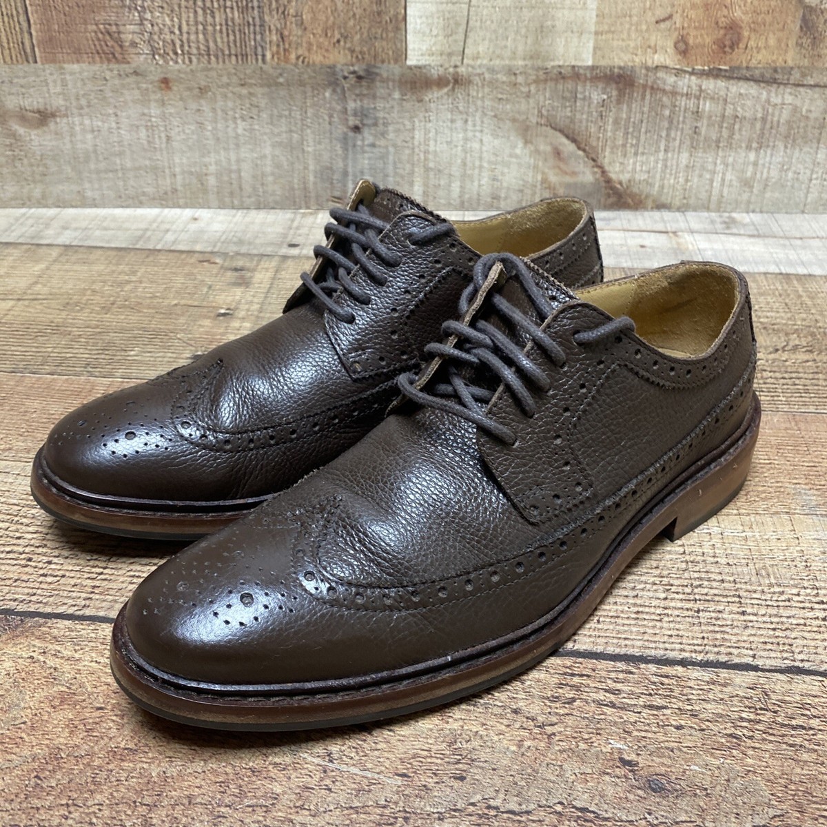 Cole Haan Men\'s Williams Oxford Size 11 M Brown Pebbled Leather Dress Shoe Cole Haan Williams II Pebbled Brown Leather Derby Dress Shoe  main image 3