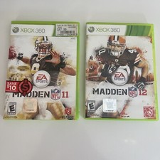 Xbox 360 Madden NFL 11 and 12 Bundle Football Game With Manuals