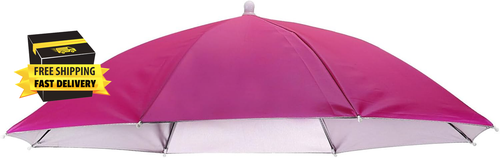 Umbrella Hat, 27 Inch Hands-Free Fishing Umbrella Hat Elastic Headband Folding S