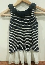 LOREDANA GIRLS DRESS MADE IN ITALY SIZE 65 eu. size Navy and White sleeveless