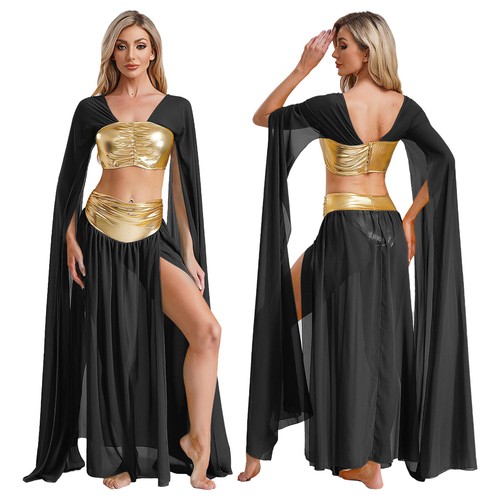 Women Outfit Carnival Dess Cosplay Costume Godness Set Stage Color Block Sexy - Picture 55 of 78