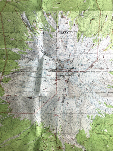 MT 1965. HOOD NATIONAL PARK OREGON WILDERNESS TRAIL MAPA DE REGISTRO DESPLEGABLE C1 - Imagen 6 de 6