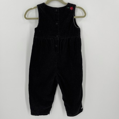 Mameluco De Colección Y2K Años 90 Gymboree Una Pieza Niñas 18-24 Mos Bordado Terciopelo Negro - Imagen 6 de 7