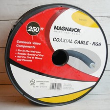Magnavox Coaxial Cable RG6 250 ft Connects Video Components M61225 NEW SEALED