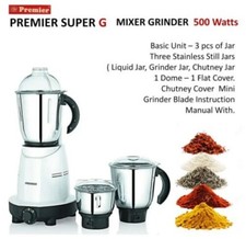Premier Super-G Professional Electric Blender Mixer Grinder Indian Wet/Dry Spice