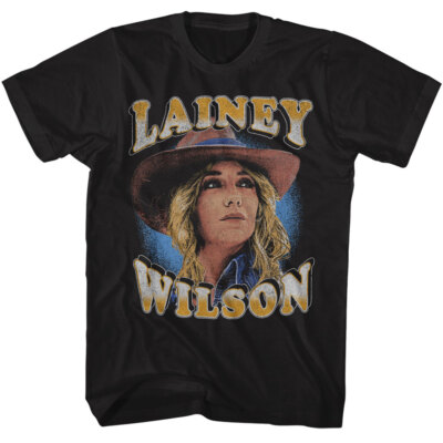 Lainey Wilson T-Shirt Adult Country Music Singer Nashville, TN Hat Photo  Black