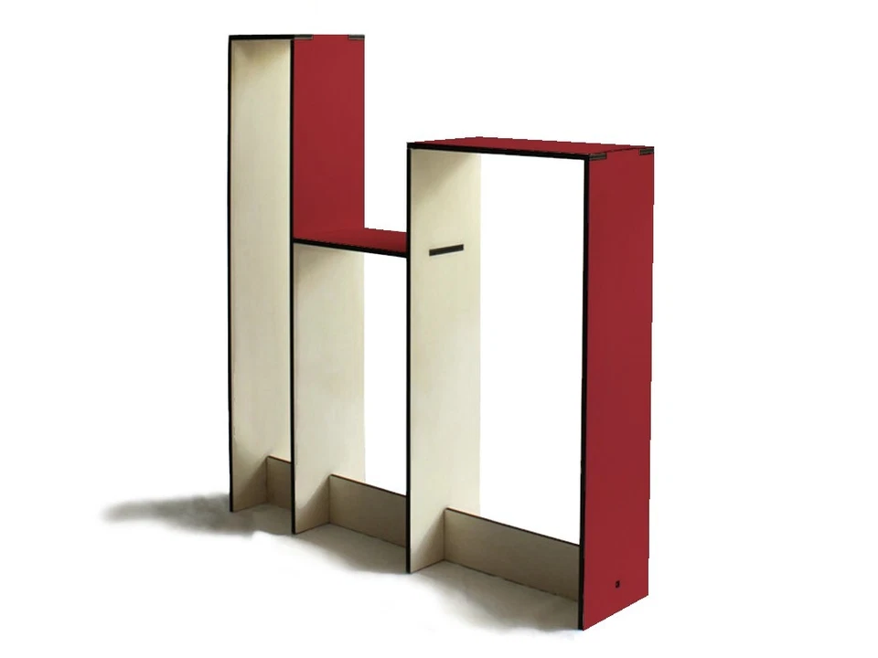 Modern Laser Cut Wood Pedestal with Sideboard and Console Table All in One - Image 2 of 4