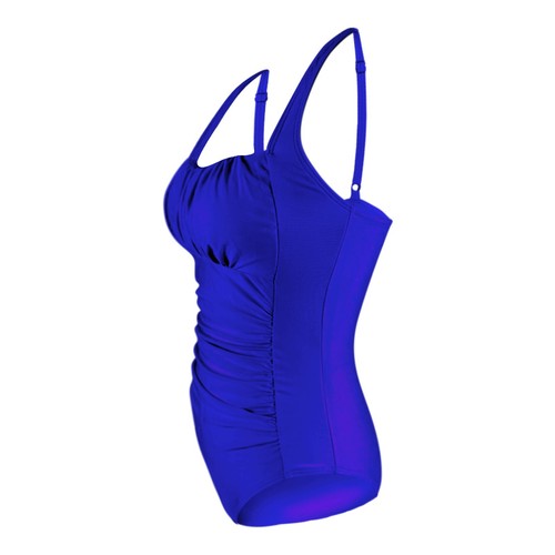 Women's Swimsuit Ruched Tummy Control Bathing Suits Vintage Push Up Swimwears - Picture 8 of 57