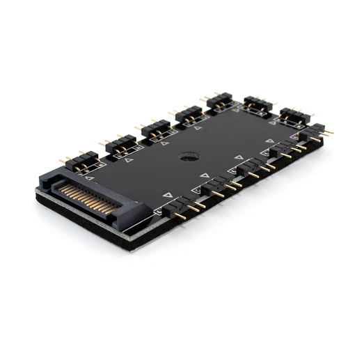 5V/3Pin ARGB Fan PWM HUB 1 To 12 Multi Way PWM Cooler Fan Hub Splitter(SATA)