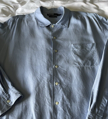 Polo Ralph Lauren | Silk-Cotton | LS Dress Casual shirt | Blue | XXL | Lot #_ - 第 4/5 張圖片