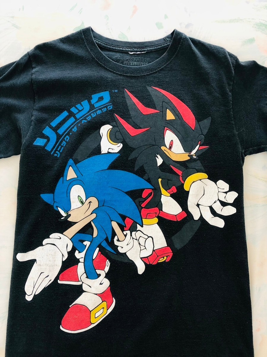 Sonic The Hedgehog and SHADOW T shirt S size SEGA game goods