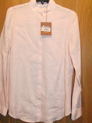 Loro Piana Women's Pink Baylee Gorgeous Linen Shirt/Blouse SIZE 46 NEW $825