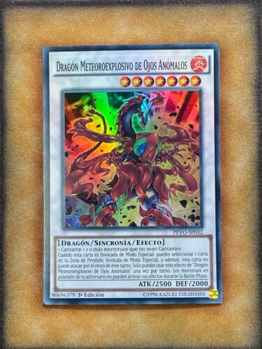 Yugioh Odd-Eyes Meteorburst Dragon PEVO-EN032 Super Rare 1st Ed SPANISH LP