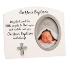 White & Silver MDF Photo Frame “3x4' FW918 - On Your Baptism