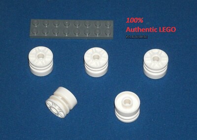 LEGO NEW White Wheel Rim with Pin Hole (5x) 4490141 Brick 55981